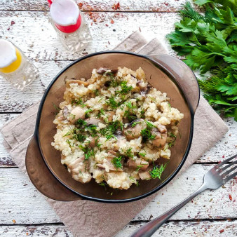 Пшенная каша с грибами
