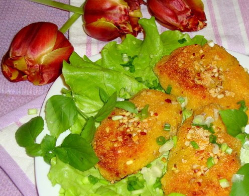 1. Этап. Овощной фарш: Вот такие котлеты из овощного фарша. Приятного аппетита!