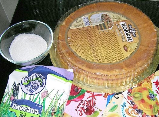 1. Этап. Торт Разбитое стекло: Подготовьте необходимые ингредиенты.