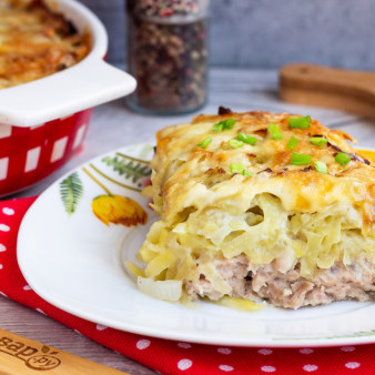 Фарш под шубой в духовке