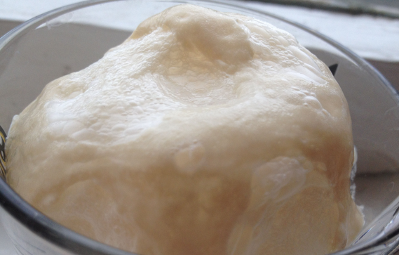 1. Этап. Испанские булочки: Просеиваем муку с солью. В теплом молоке растворите дрожжи, добавьте мед, перемешайте и оставьте на 10 минут. Сделайте в муке углубление, влейте туда молоко, также добавьте оливковое масло и яйцо. Тщательно замесите мягкое и эластичное тесто. Переложите его в глубокую тарелку и накройте пищевой пленкой, оставьте подходить на 1 час.