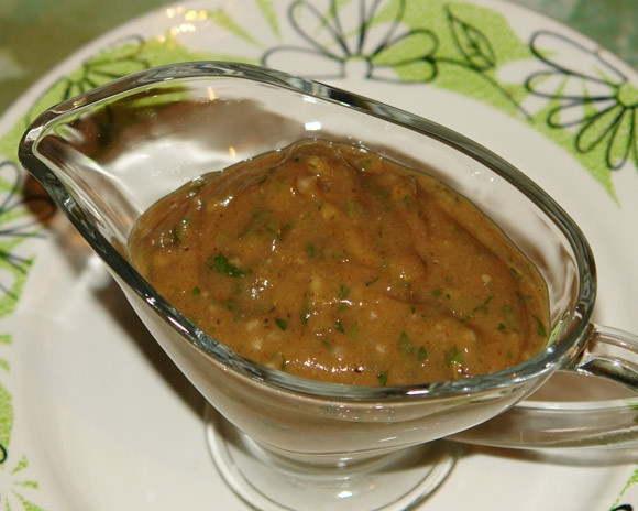 1. Этап. Соус из фейхоа: Соус должен остыть и немного настояться.