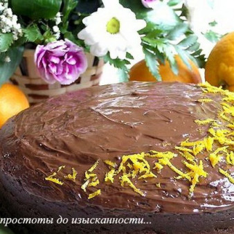 Свекольно-шоколадный торт с апельсиновой цедрой