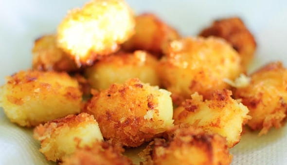 1. Этап. Жареный сыр в масле: 7. Жареный сыр готов! Приятного аппетита!