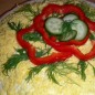 Салат «Курица в шубе» На блюдо выложить первый слой - маринованный лук. На лук выложить порезанное куриное филе Затем ананасы кубиками Запаренный и порезанный кусочками чернослив Посыпать сыром, тертым на мелкой терке Яичные белки на крупной терке Смазать все майонезом Сверху потереть желтки на мелкой терке и украсить. Все готово!