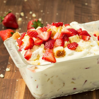 Strawberry Shortcake No-Churn Ice Cream