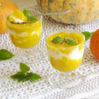 Десерт из творога и тыквы