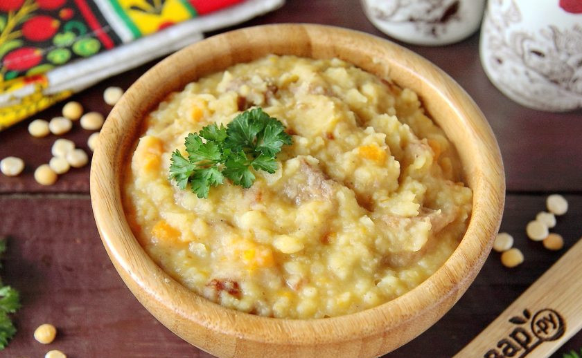 1. Этап. Гороховая каша с тушенкой в мультиварке: Приятного аппетита!