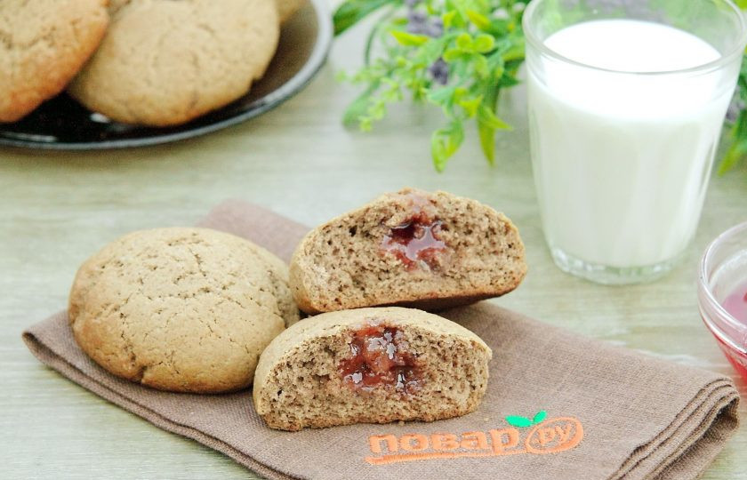 1. Этап. Шоколадное печенье с джемом: Приятного аппетита!