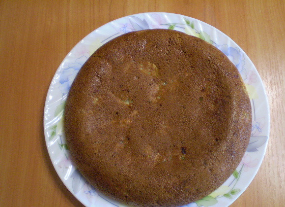 1. Этап. Манник с яблоками на кефире: Готовый пирог извлекаем из формы, даем полностью остыть. Готово!