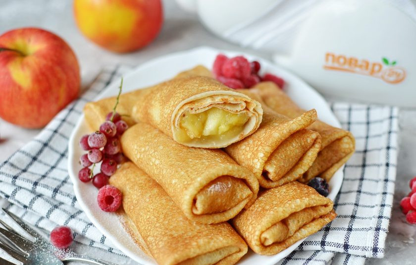 1. Этап. Блинчики с фруктовой начинкой: Приятного аппетита!