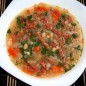 Polish bean soup with sausage