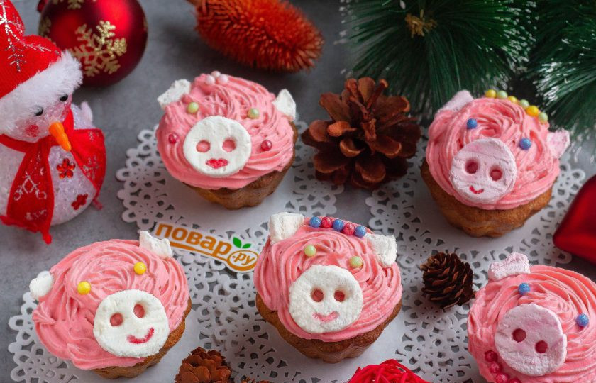 1. Этап. Лимонные кексики Розовые свинки: Приятного чаепития!