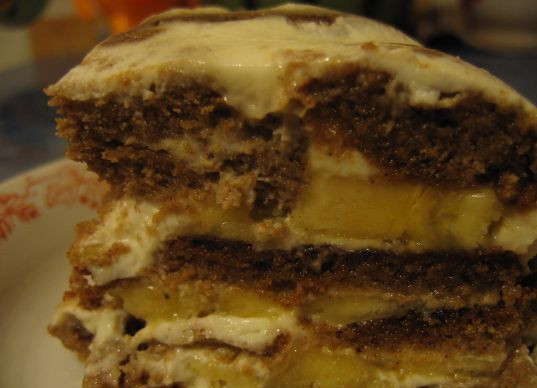 1. Этап. Пряничный торт (рецепт без выпечки): 6. Охладим (можно под прессом,чтоб лучше пропиталось) и подаем. Удачи!