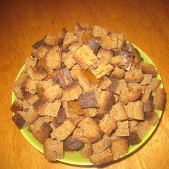 Сухарики в микроволновке