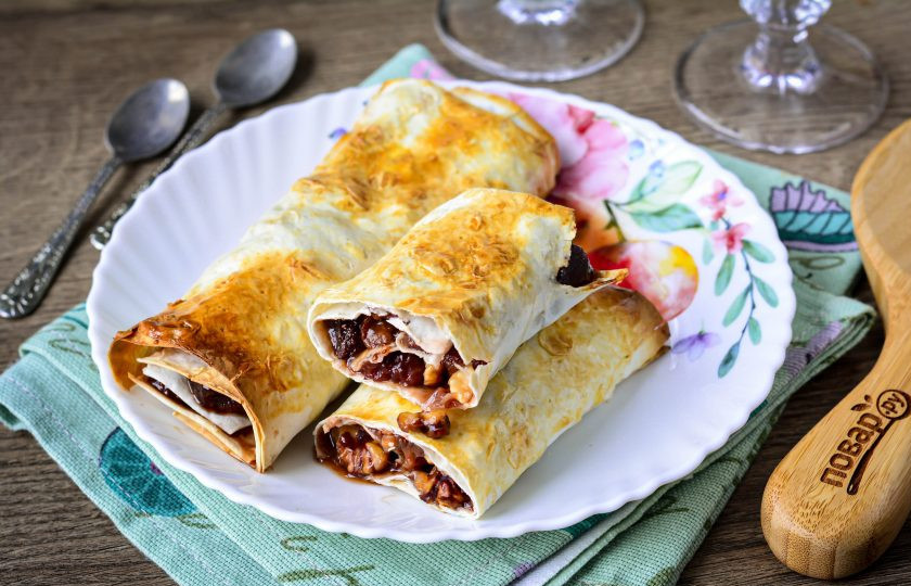 1. Этап. Рулет из лаваша с вареньем: Приятного аппетита!