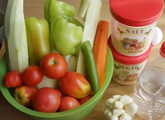 1. Этап. Кабачок по-белорусски: 1. Подготовим ингредиенты.