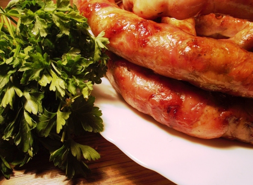 1. Этап. Домашняя колбаса из индейки в кишке: Приятного аппетита!