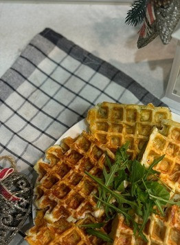 1. Этап. Вафли Сырный восторг: Вафли готовы. Всем приятного аппетита!