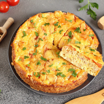 Запеканка из вареной курицы