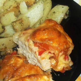 Куриная грудка под шубой в духовке