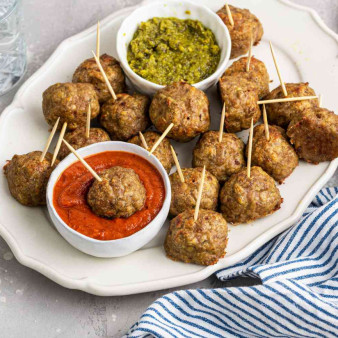 Pesto Chicken Meatballs