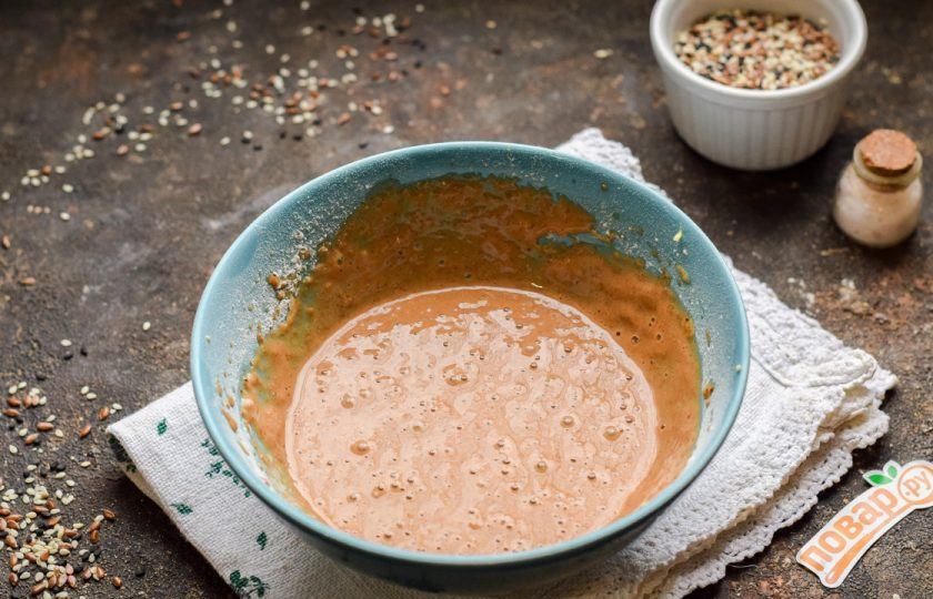 1. Этап. Кексы в микроволновке по Дюкану: Перемешайте все венчиком до однородности.