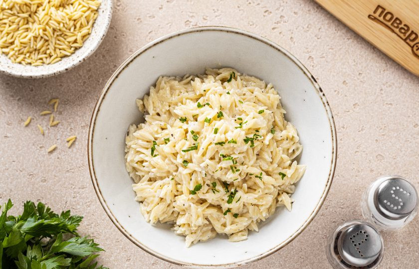 1. Этап. Паста Орзо в сливочном соусе: Паста 