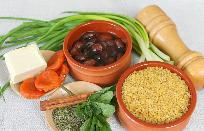 1. Этап. Булгур с фасолью: Подготовим ингредиенты.