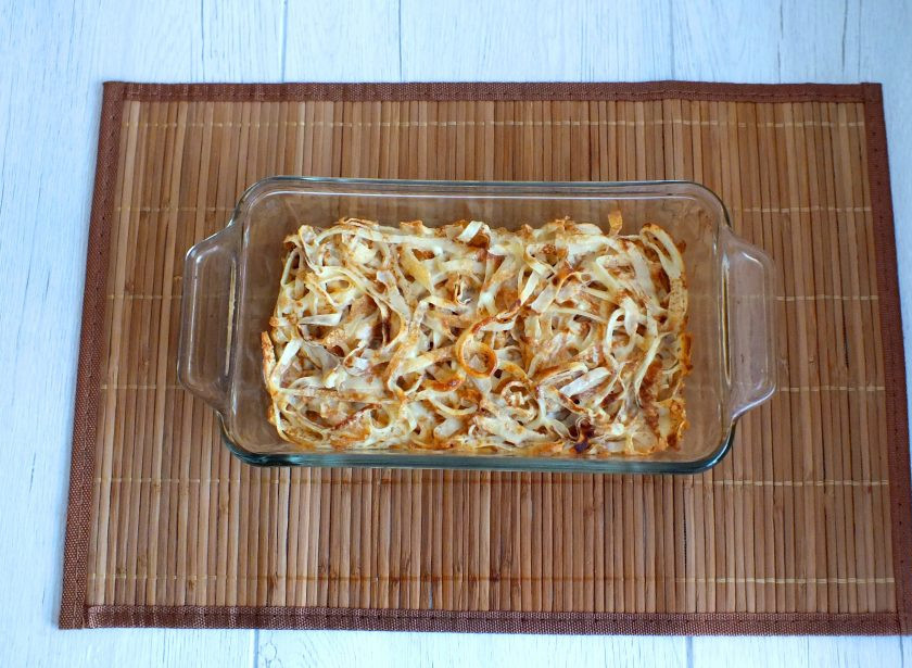 1. Этап. Лапшевник из блинов: По истечении времени достаньте форму из духовки.