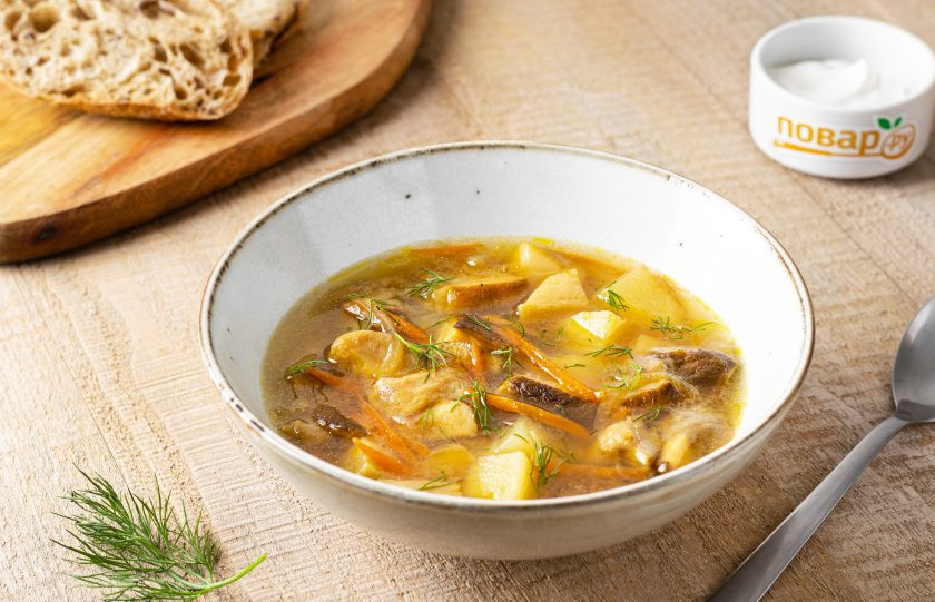 1. Этап. Суп из замороженных грибов: Суп из замороженных грибов готов, приятного вам аппетита!