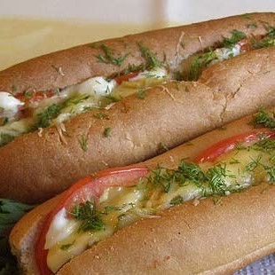 Хот-дог с капустой