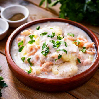 Ньокки с креветками