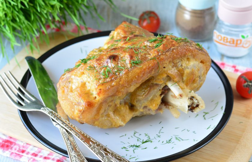 1. Этап. Отварная запеченная рулька в духовке: Рулька готова! Приятного аппетита!