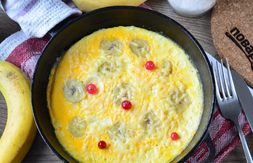 1. Этап. Омлет с бананом и сыром: Омлет готов. Приятного аппетита!