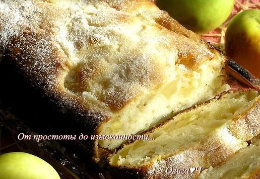 1. Этап. Кекс с яблоками на сгущенке: Приятного аппетита!