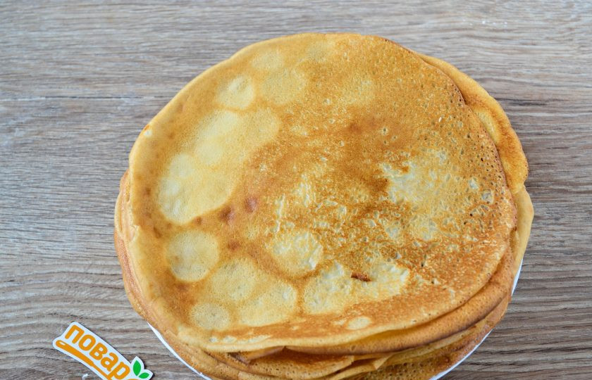 1. Этап. Блинный пирог с курицей и грибами: Блины готовы! Они получились очень красивыми и очень вкусными, но дальше будут еще вкуснее!