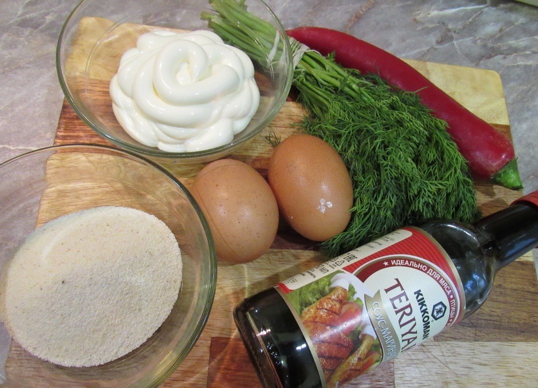 1. Stage. Shark cutlets with potatoes: We dial up the ingredients...