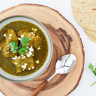 Свинина в зеленом соусе