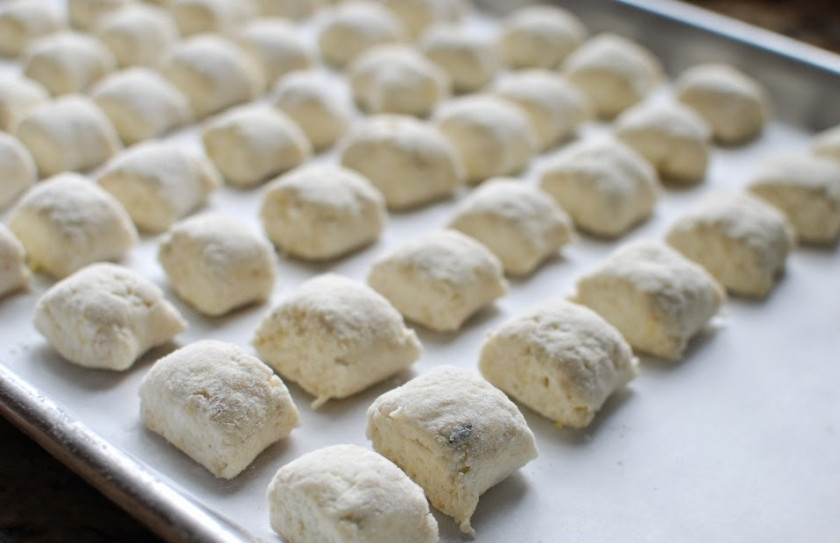 1. Этап. Ньокки с рикоттой: Готовые ньокки можно держать в холодильнике.