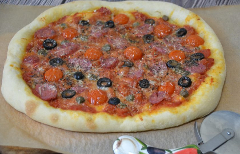 1. Этап. Пицца Пикантная: Пиццу подавайте горячей.