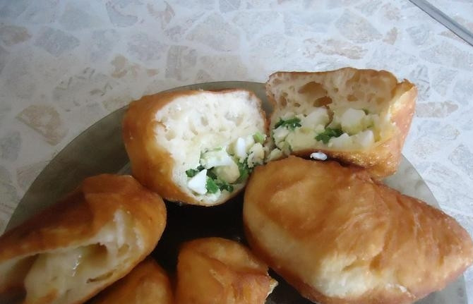 1. Этап. Тесто на ряженке для пирожков: 4. Приятного аппетита!