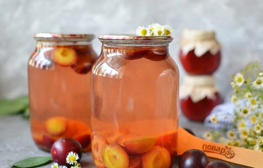 1. Этап. Сливовый компот на зиму: Удачных заготовок!