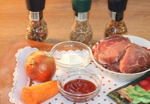 1. Этап. Поджарка с подливкой и лапшой: 1. Подготовим продукты