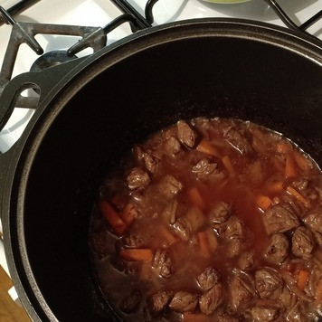 1. Этап. Жарено-тушеное мясо: *