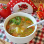Гречневый суп с помидорами