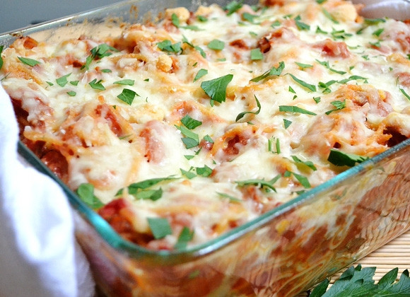 1. Этап. Запеченные спагетти с сосисками: Buon appetito!