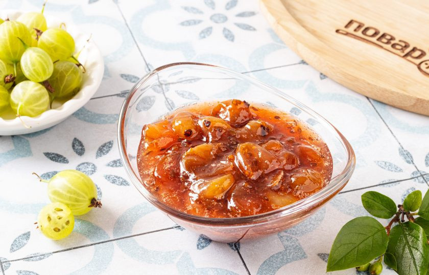 1. Этап. Варенье из крыжовника без воды: Варенье из крыжовника без воды готово, приятного вам аппетита!