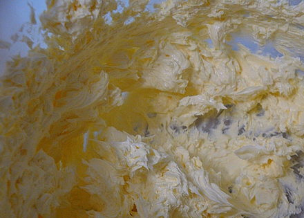 1. Этап. Печенье Картошка: С помощью миксера взбейте маргарин.