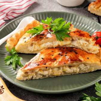 Бездрожжевой пирог с курицей
